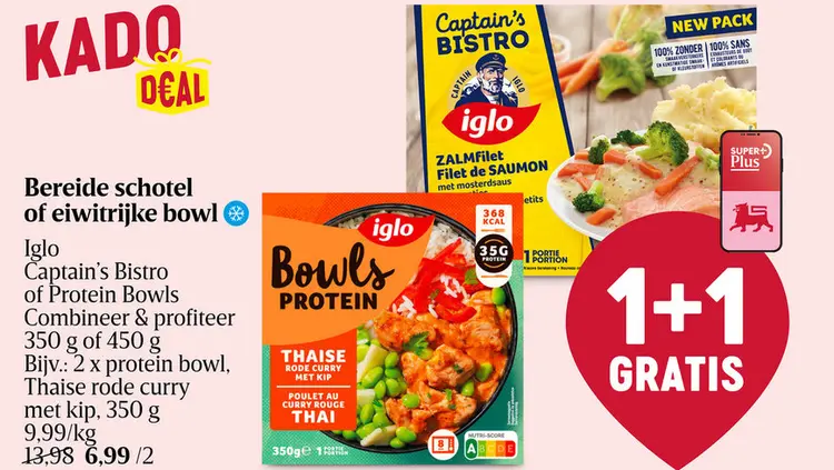 Aanbieding: Bereide schotel of eiwitrijke bowl