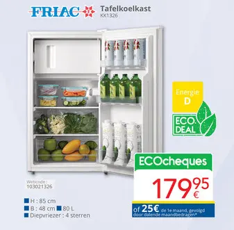 Promotie: Tafelkoelkast