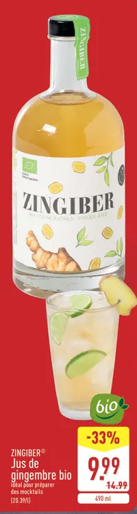 Offre: Jus de gingembre bio