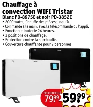 Offre: Chauffage à convection WIFI