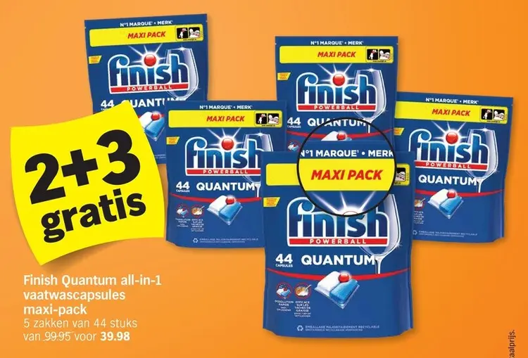Promotie: Quantum all-in-1 vaatwascapsules maxi-pack