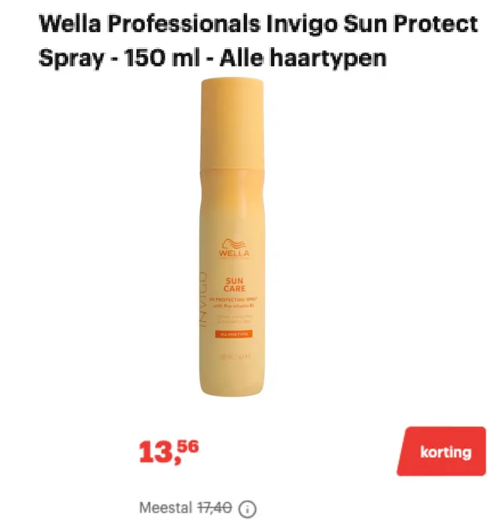 Promotie: Wella Professionals Invigo Sun Protect Spray