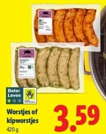 Aanbieding: Worstjes of kipworstjes