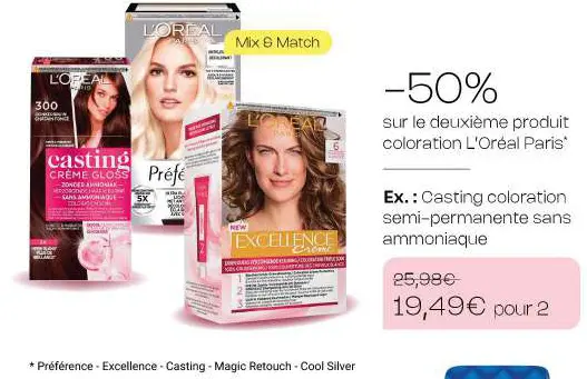 Offre: Coloration L'Oréal Paris