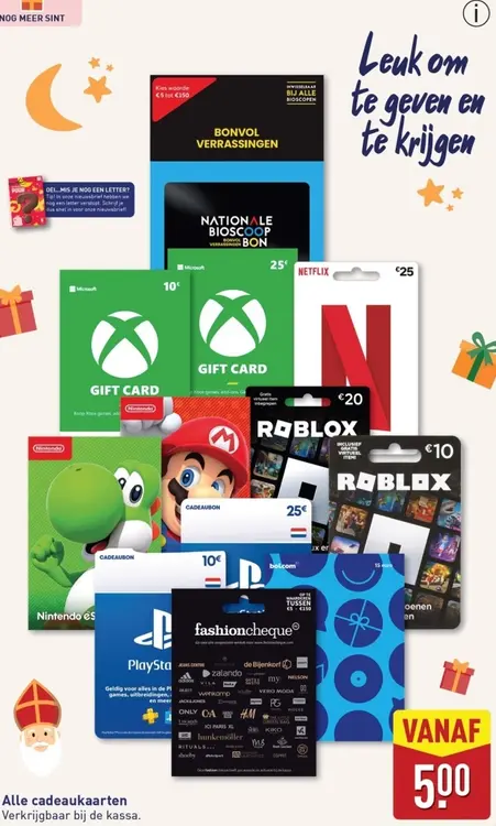 Aanbieding: Cadeaukaarten
