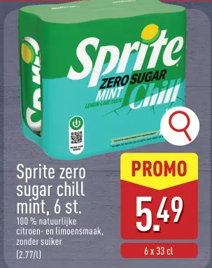 Promotie: Sprite zero sugar chill mint