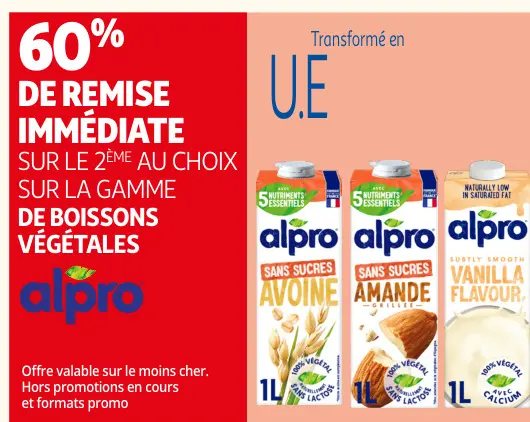 Offre: Boissons Végétales