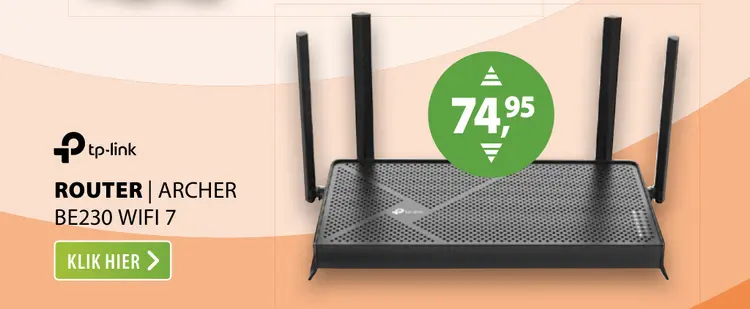 Aanbieding: Router archer be230 wifi 7