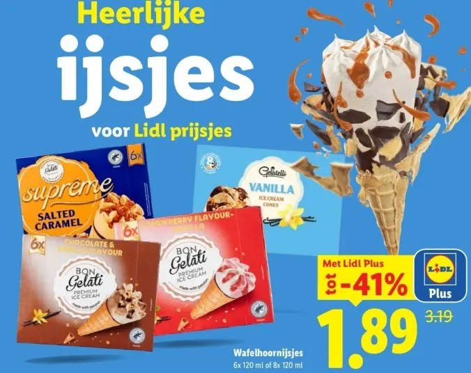 Aanbieding: Wafelhoornijsjes