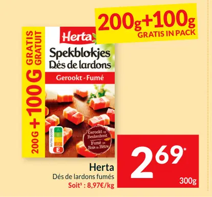 Offre: Spekblokjes Dés de lardons Gerookt-Fumé