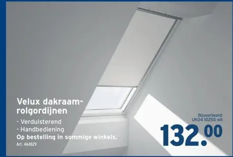 Promotie: dakraam-rolgordijnen