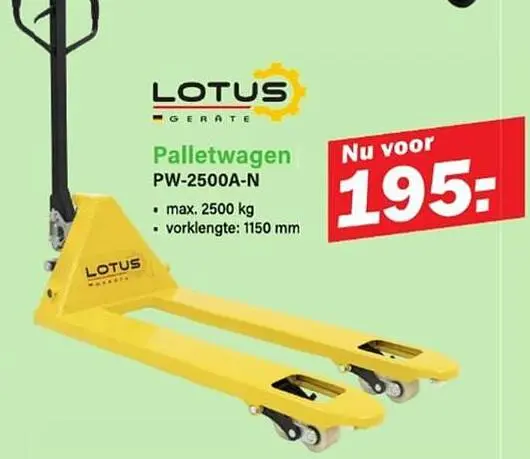 Promotie: Palletwagen PW-2500A-N