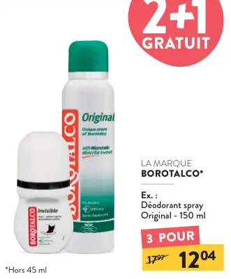 Offre: Déodorant spray Original