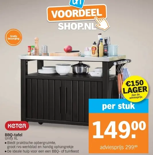 Aanbieding: BBQ-tafel Unity XL