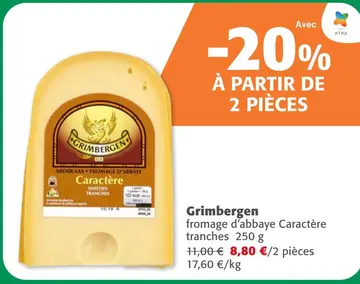 Offre: Grimbergen fromage d'abbaye Caractère tranche