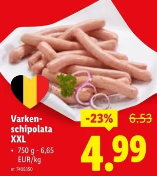 Aanbieding: Varkenschipolata XXL