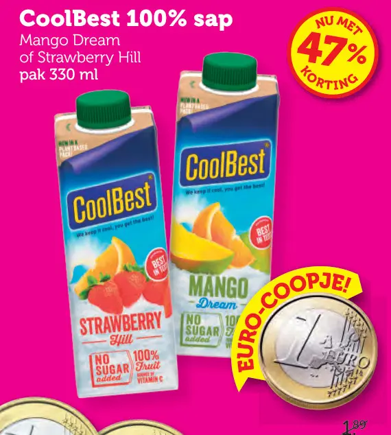 Aanbieding: CoolBest 100% sap