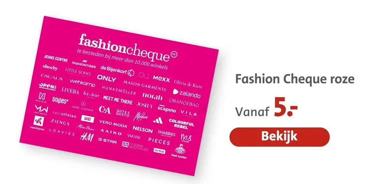Aanbieding: Fashion Cheque roze