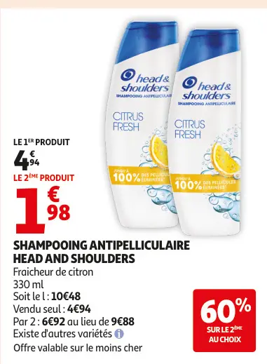 Offre: Shampooing antipelliculaire