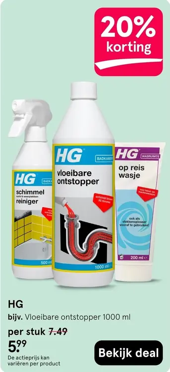 Aanbieding: Vloeibare ontstopper 1000 ml