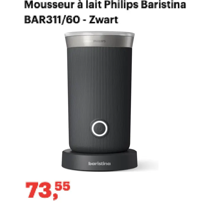 Offre: Mousseur à lait Philips Baristina