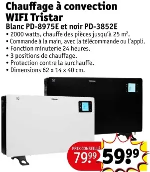 Offre: Chauffage à convection WIFI