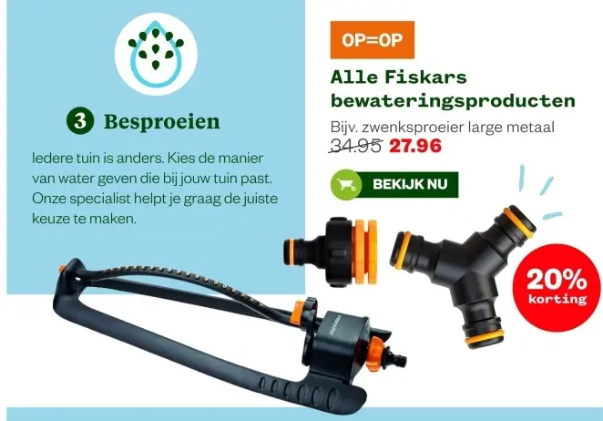 Aanbieding: zwenksproeier large metaal