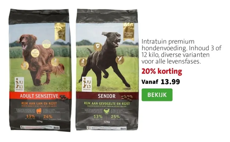 Aanbieding: Intratuin premium hondenvoeding