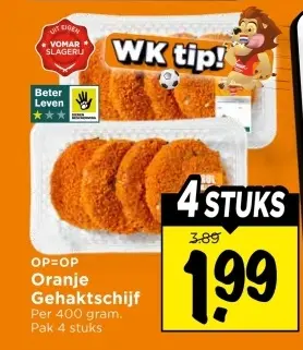 Aanbieding: Oranje Gehaktschijf
