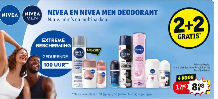 Promotie: Nivea deoroller Black & White Invisible