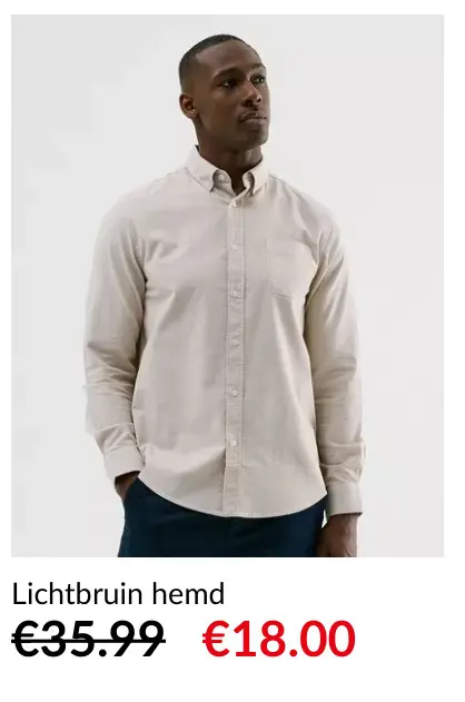Promotie: Lichtbruin hemd
