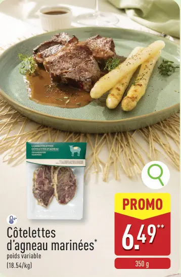 Offre: Côtelettes d'agneau marinées