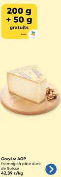 Offre: Gruyère AOP fromage à pâte dure de Suisse