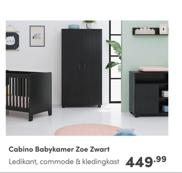 Aanbieding: Cabino Babykamer Zoe Zwart