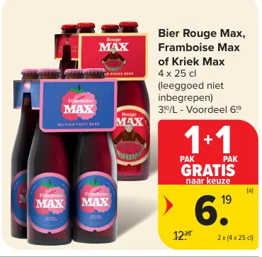 Aanbieding: Bier Rouge Max, Framboise Max of Kriek Max