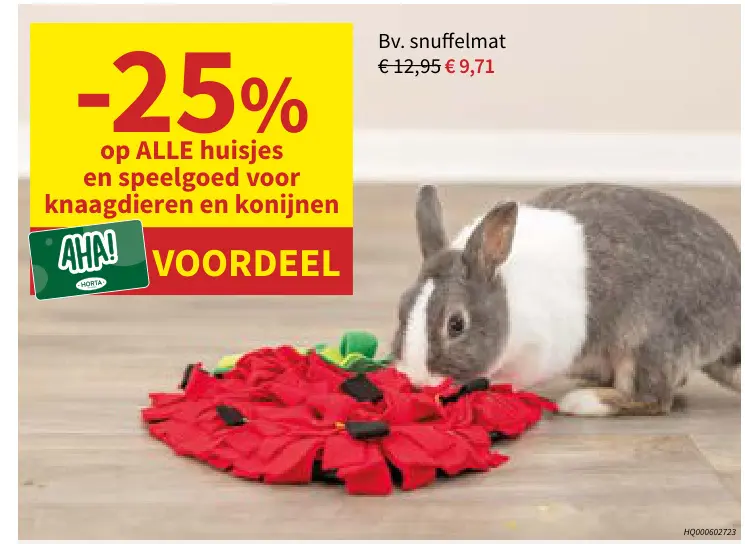 Promotie: Snuffelmat voor knaagdieren