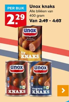 Aanbieding: Unox knaks