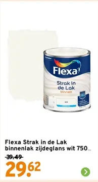 Aanbieding: Flexa Strak in de Lak binnenlak zijdeglans wit 750 ml