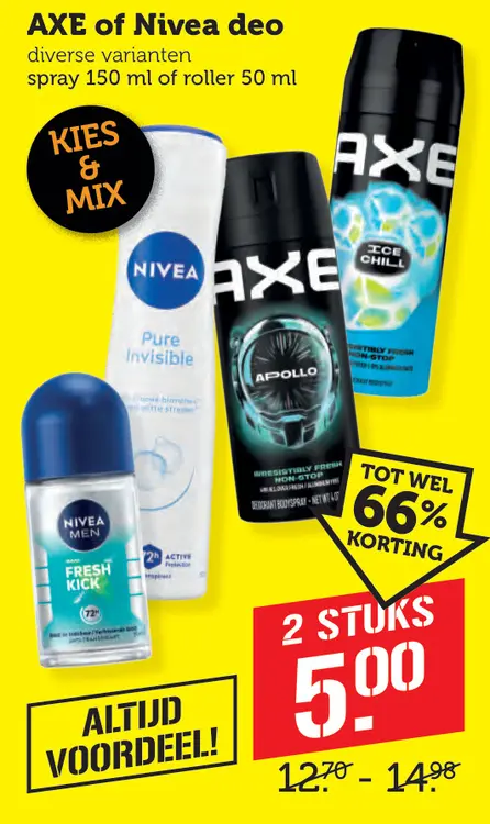 Aanbieding: AXE of Nivea deo