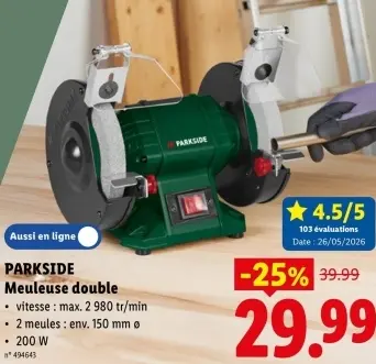 Offre: Meuleuse double