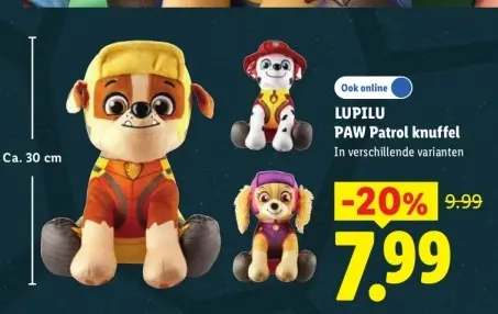 Aanbieding: PAW Patrol knuffel