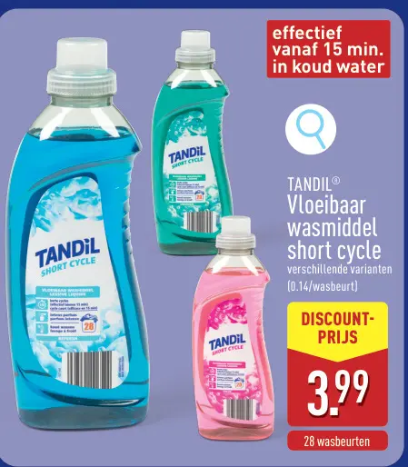 Promotie: Vloeibaar wasmiddel short cycle