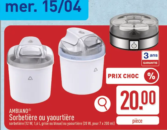 Offre: Sorbetière ou yaourtière