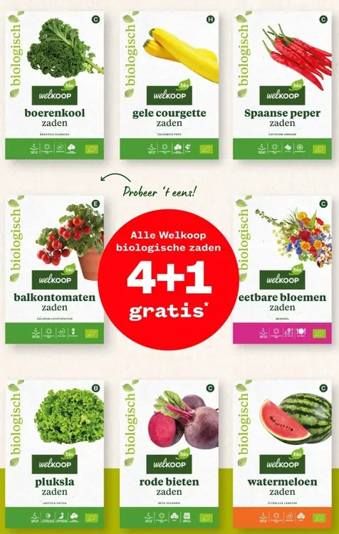 Aanbieding: Alle Welkoop biologische zaden