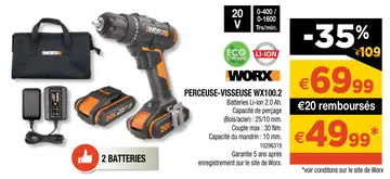 Aanbieding: PERCEUSE-VISSEUSE WX100.2
