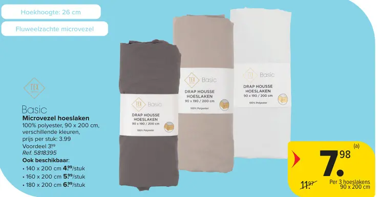 Promotie: Microvezel hoeslaken