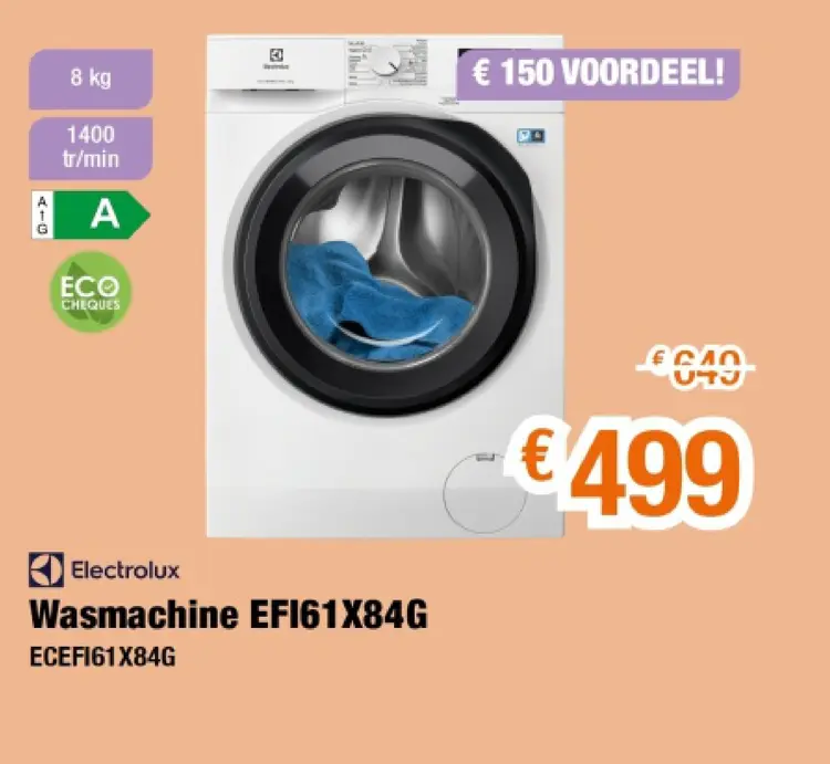 Promotie: Wasmachine EFI61X84G