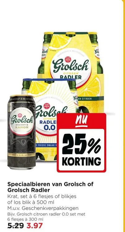 Aanbieding: Speciaalbieren van Grolsch of Grolsch Radler