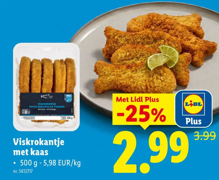 Promotie: Viskrokantje met kaas