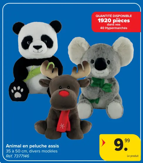Offre: Animal en peluche assis